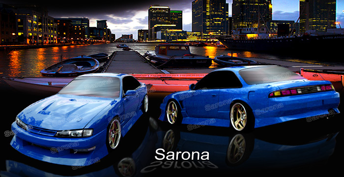 Custom Nissan 240SX  Coupe Body Kit (1997 - 1998) - $990.00 (Manufacturer Sarona, Part #NS-046-KT)